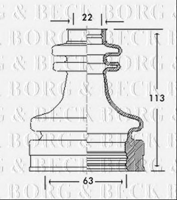 BORG & BECK bcb2770 -  Пыльник, приводной вал